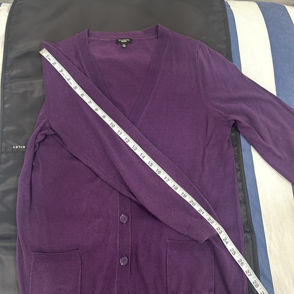 Talbots dark purple XL Cardigan great for cool nights - Picture 6 of 7